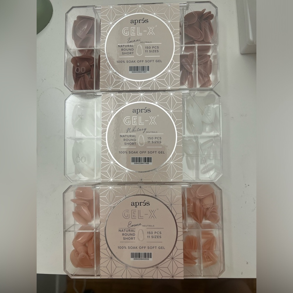6 Boxes of Full Nail Covers. 3 Apres Boxes, 3 NailPop Boxes for GEL X